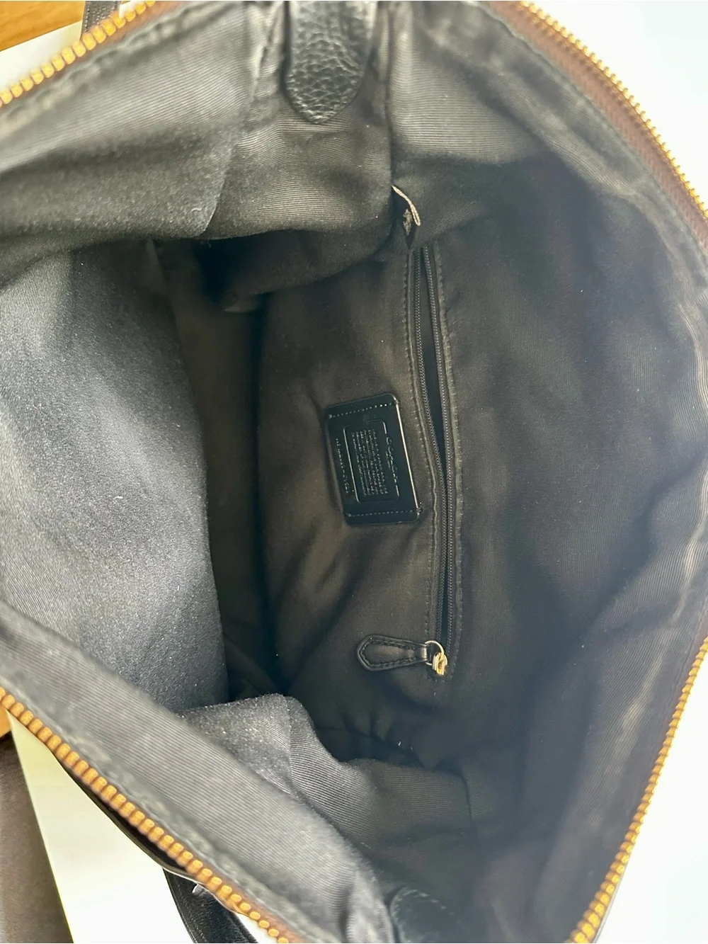 Coach Pennie C1523 Signature Canvas Brown Black Leather Shoulder Crossbody Bag